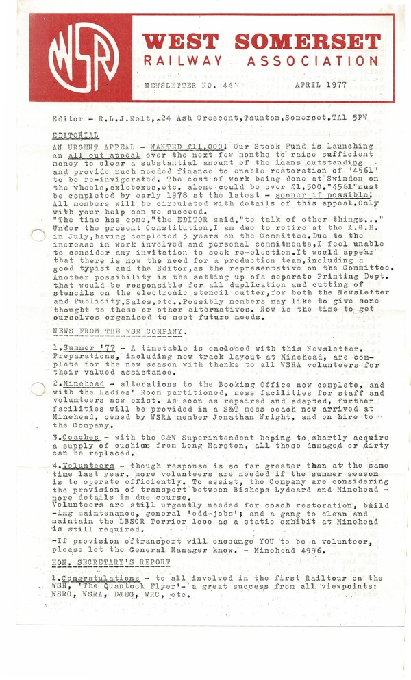 Newsletter No 44 - April 1977